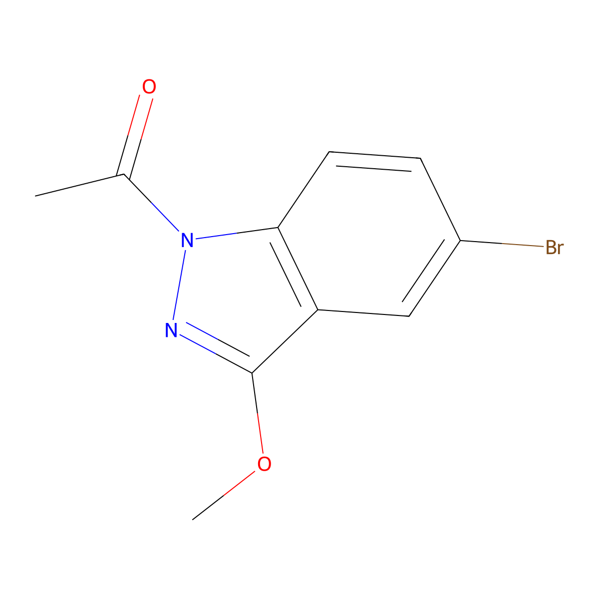1-(5-Bromo-3-methoxy-indazol-1-yl)ethanone molecular structure, CAS 2891599-13-4
