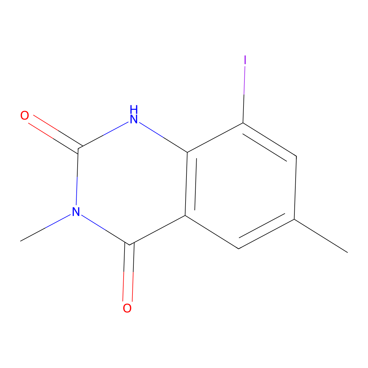 8-iodo-3,6-dimethyl-1H-quinazoline-2,4-dione molecular structure, CAS 2891599-20-3