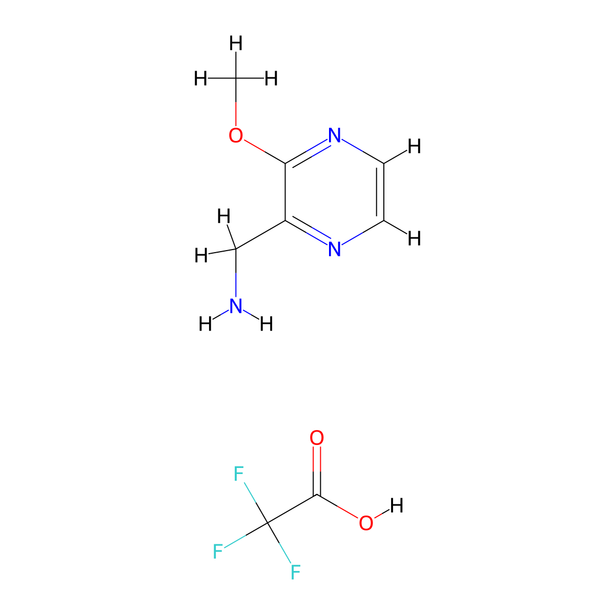 (3-Methoxypyrazin-2-yl)methanamine;2,2,2-trifluoroacetic acid molecular structure, CAS 2891599-26-9