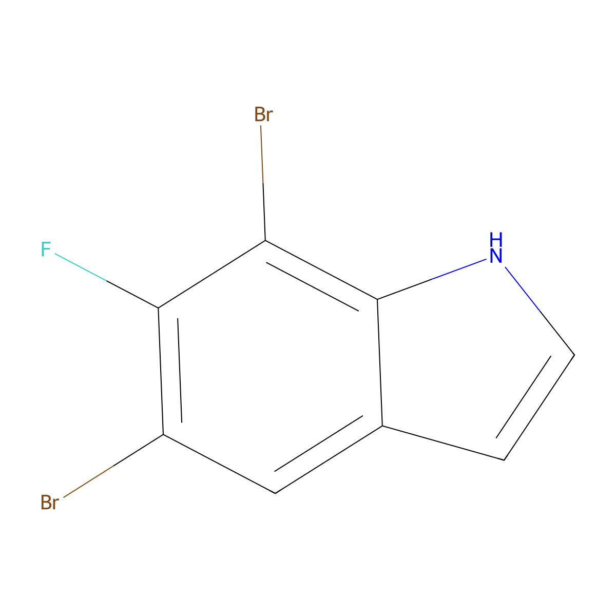 5,7-Dibromo-6-fluoro-1H-indole molecular structure, CAS 2891599-46-3