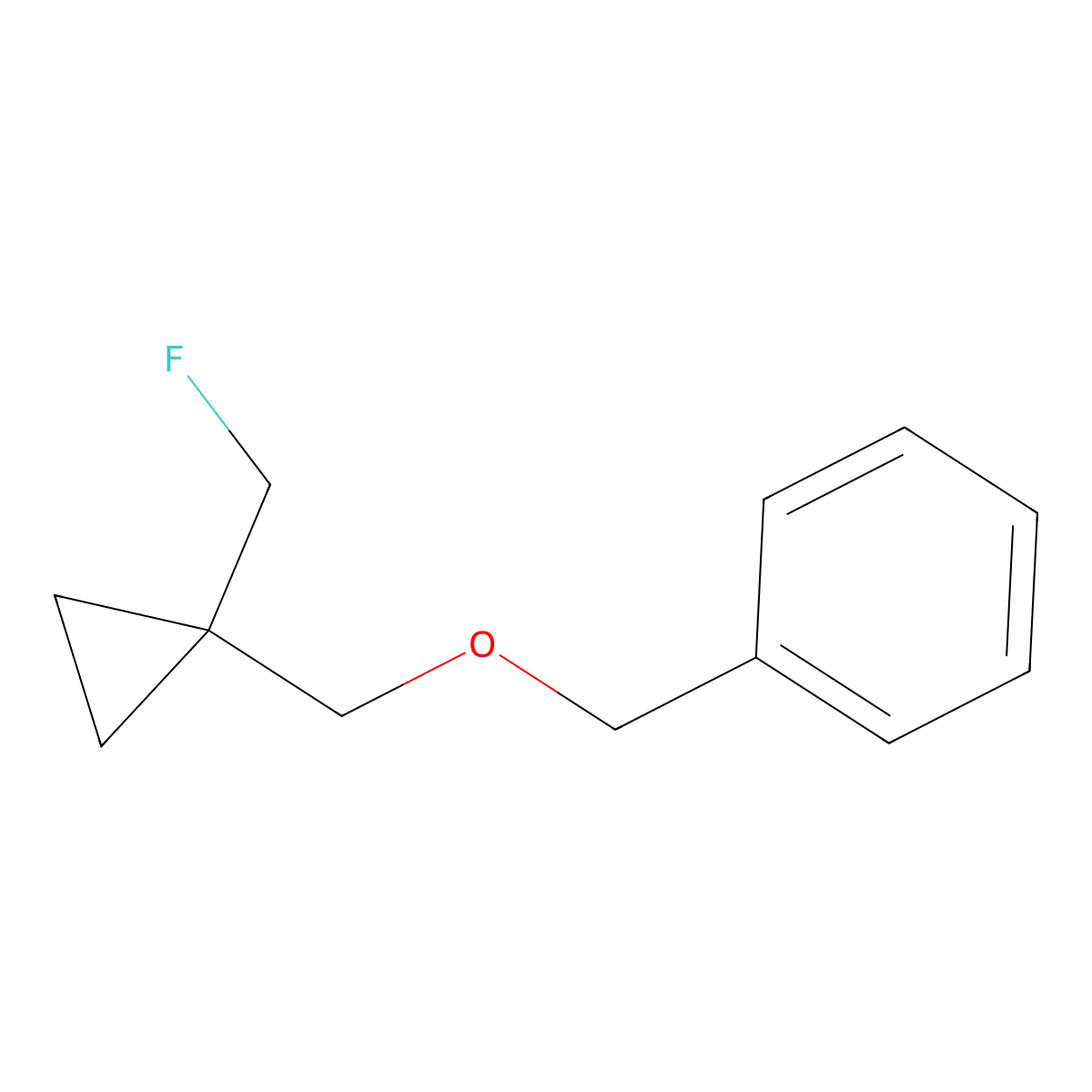 (((1-(Fluoromethyl)cyclopropyl)methoxy)methyl)benzene molecular structure, CAS 2891599-81-6