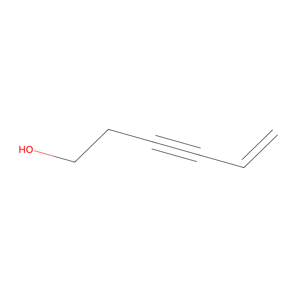 Hex-5-en-3-yn-1-ol molecular structure, CAS 28916-38-3