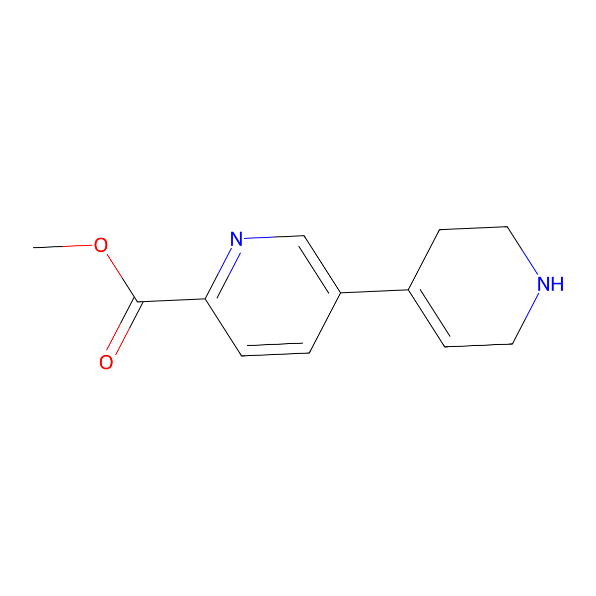 Methyl 1 inverted exclamation mark,2 inverted exclamation mark,3 inverted exclamation mark,6 inverted exclamation mark-Tetrahydro-[3,4 inverted exclamation mark-bipyridine]-6-carboxylate molecular structure, CAS 2891600-81-8