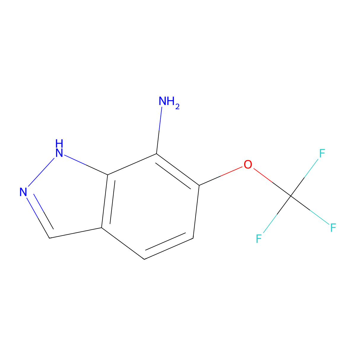 6-(trifluoromethoxy)-1H-indazol-7-amine molecular structure, CAS 2891602-15-4