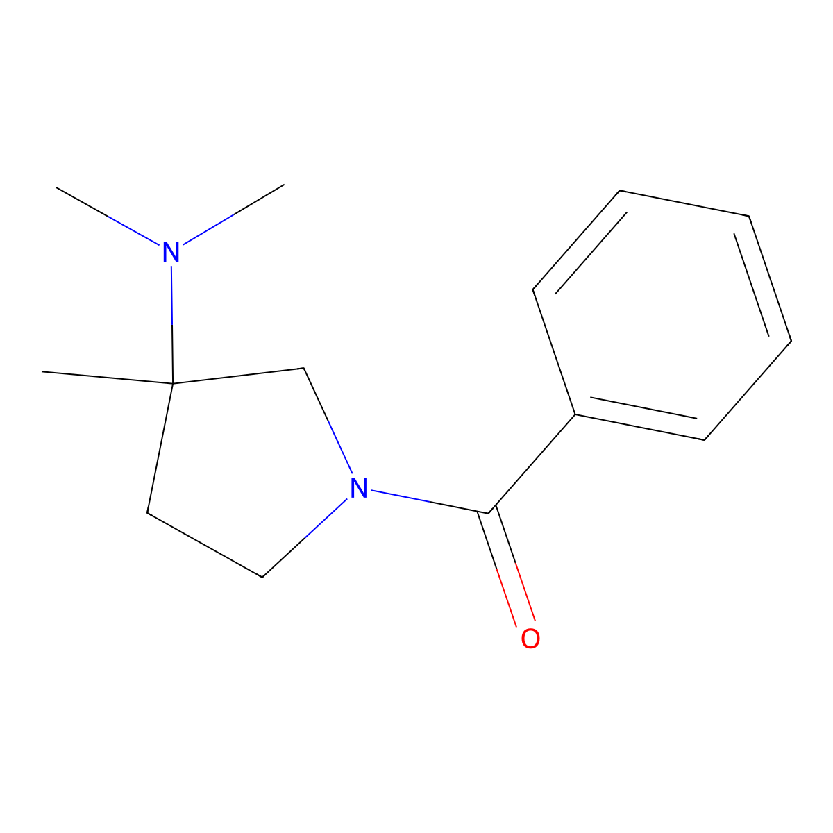 [3-(Dimethylamino)-3-methyl-pyrrolidin-1-yl]-phenyl-methanone molecular structure, CAS 2891602-17-6