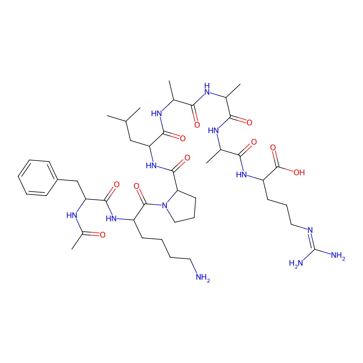 Ac-Phe-Lys-Pro-Leu-Ala-Ala-D-Ala-Arg-OH molecular structure, CAS 2891606-02-1