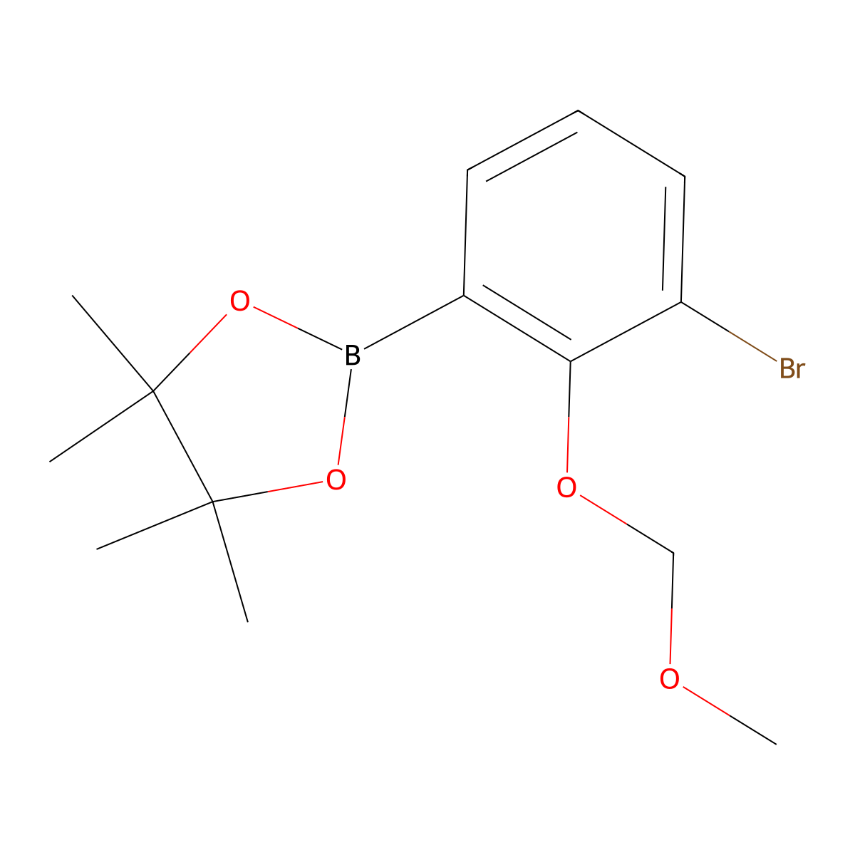 2-(3-Bromo-2-(methoxymethoxy)phenyl)-4,4,5,5-tetramethyl-1,3,2-dioxaborolane molecular structure, CAS 2891662-79-4
