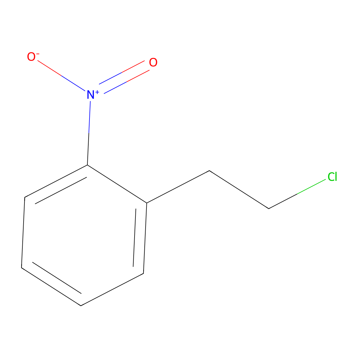 Benzene, 1-(2-chloroethyl)-2-nitro- molecular structure, CAS 28917-41-1