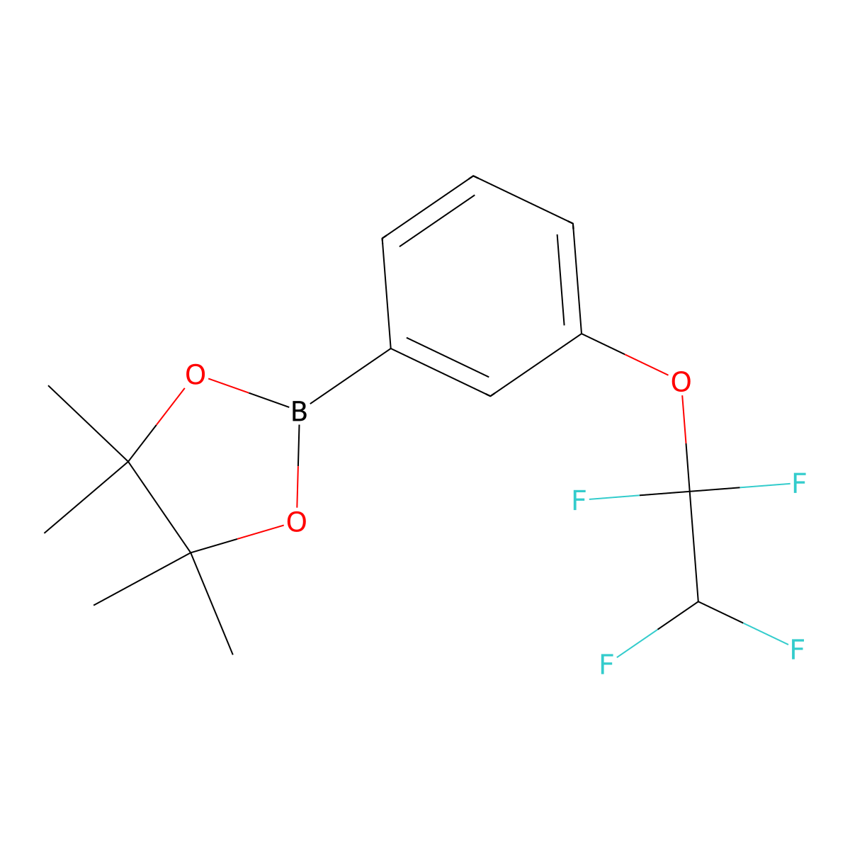 4,4,5,5-Tetramethyl-2-(3-(1,1,2,2-tetrafluoroethoxy)phenyl)-1,3,2-dioxaborolane molecular structure, CAS 2891706-28-6
