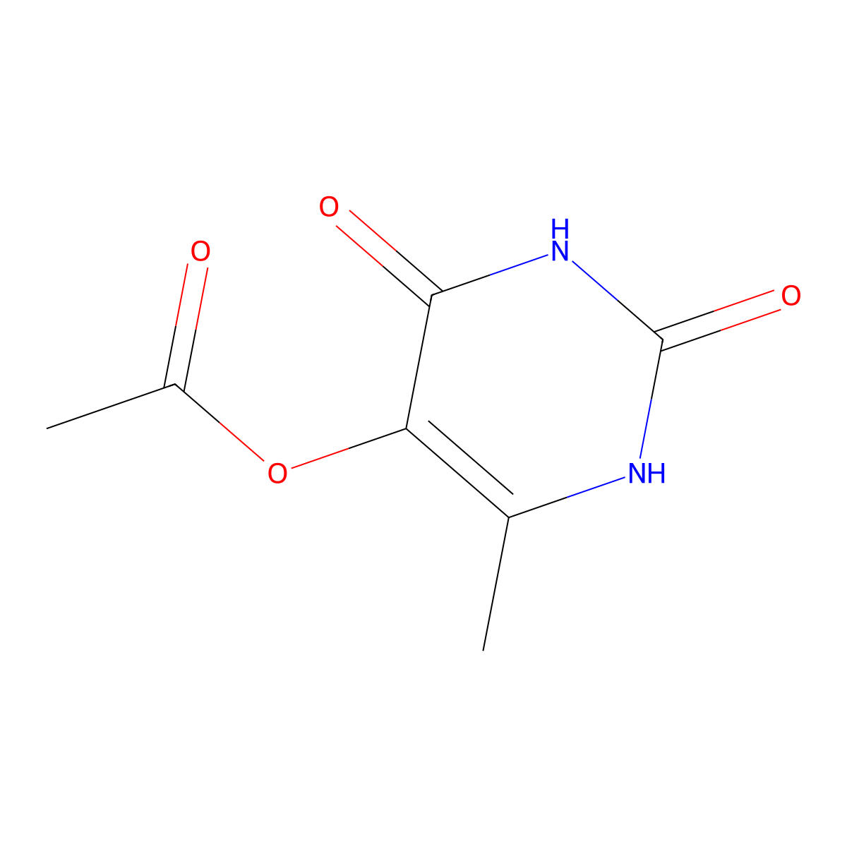 6-Methyl-2,4-dioxo-1,2,3,4-tetrahydropyrimidin-5-yl acetate molecular structure, CAS 28918-95-8