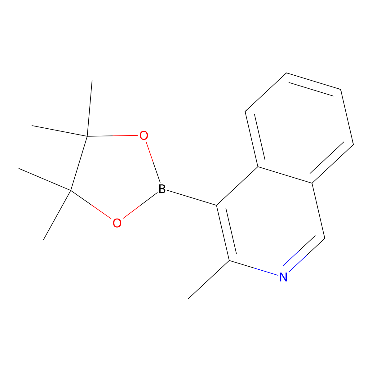 3-Methyl-4-(4,4,5,5-tetramethyl-1,3,2-dioxaborolan-2-yl)isoquinoline molecular structure, CAS 2891848-19-2
