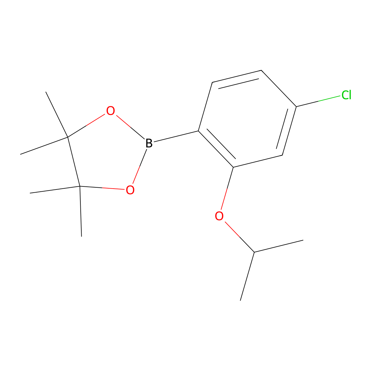 2-(4-Chloro-2-isopropoxyphenyl)-4,4,5,5-tetramethyl-1,3,2-dioxaborolane molecular structure, CAS 2891988-37-5