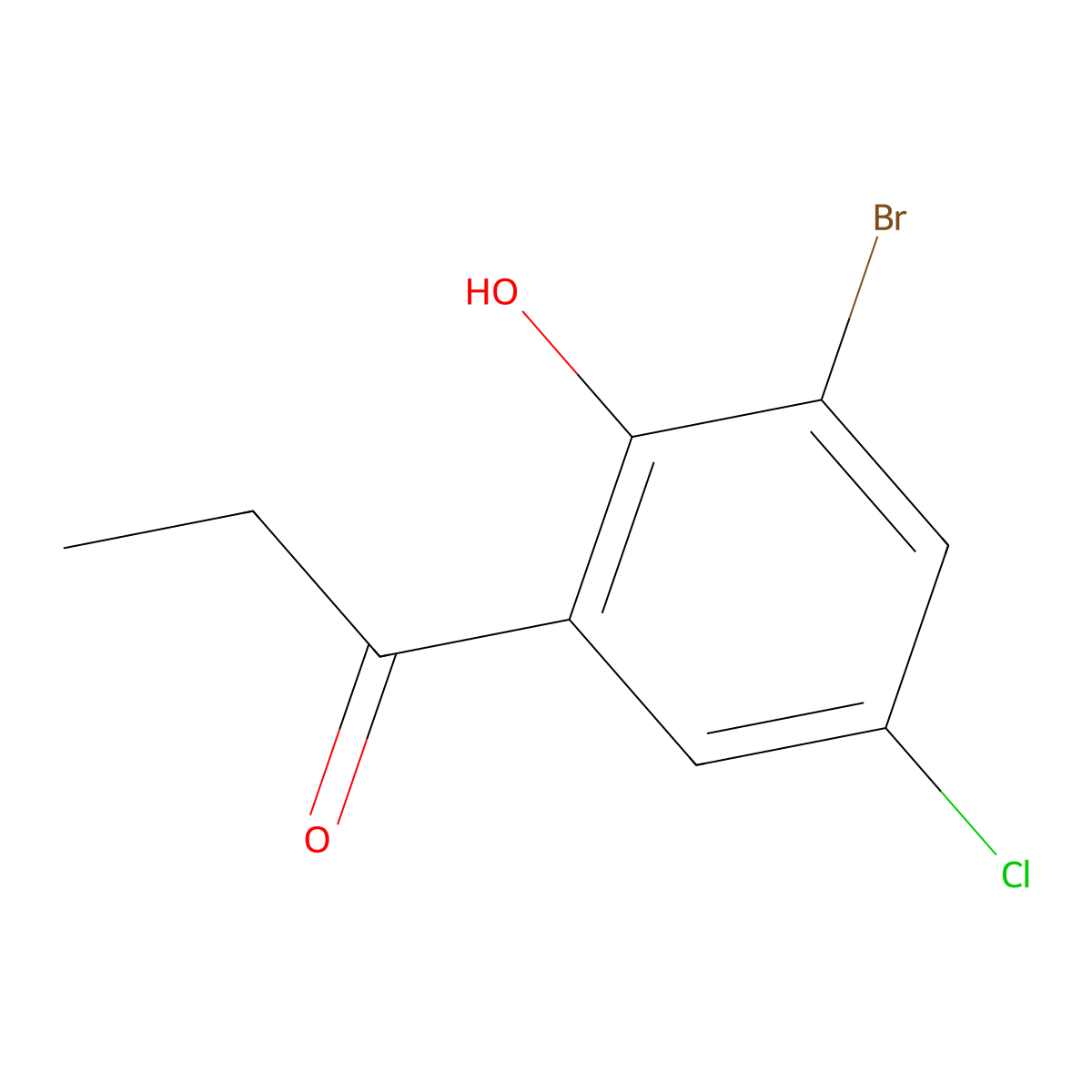 1-(3-Bromo-5-chloro-2-hydroxyphenyl)propan-1-one molecular structure, CAS 2892-15-1