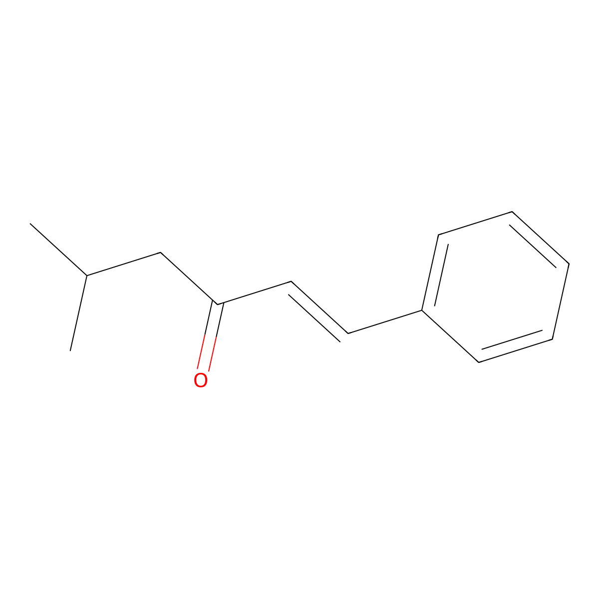 5-Methyl-1-phenyl-hex-1-en-3-one molecular structure, CAS 2892-18-4