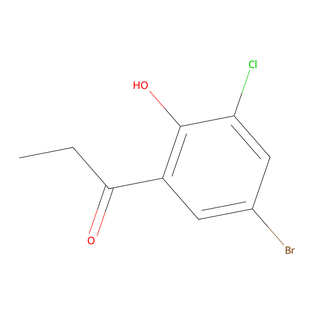 1-(5-Bromo-3-chloro-2-hydroxyphenyl)-1-propanone molecular structure, CAS 2892-22-0