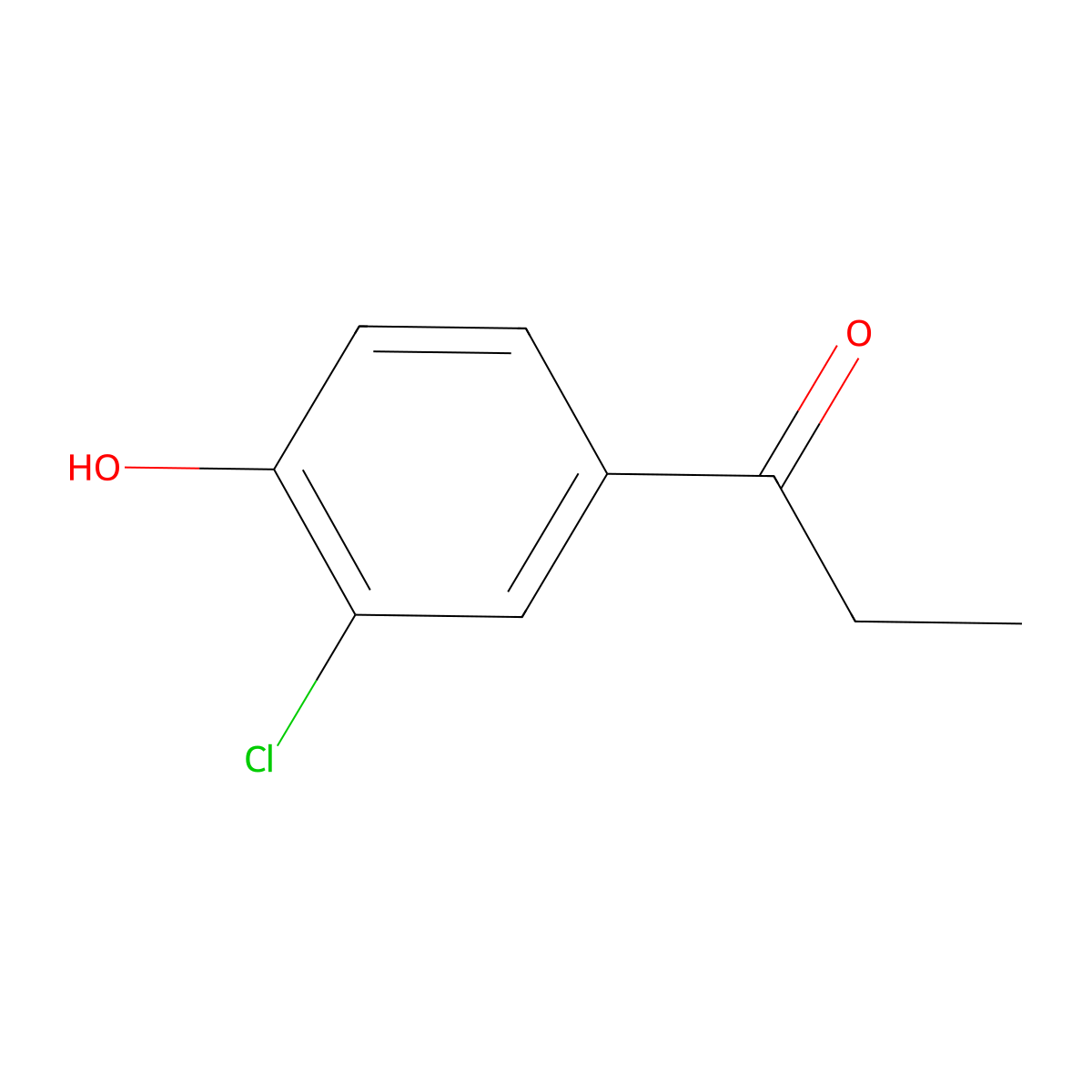 1-(3-Chloro-4-hydroxyphenyl)propan-1-one molecular structure, CAS 2892-27-5