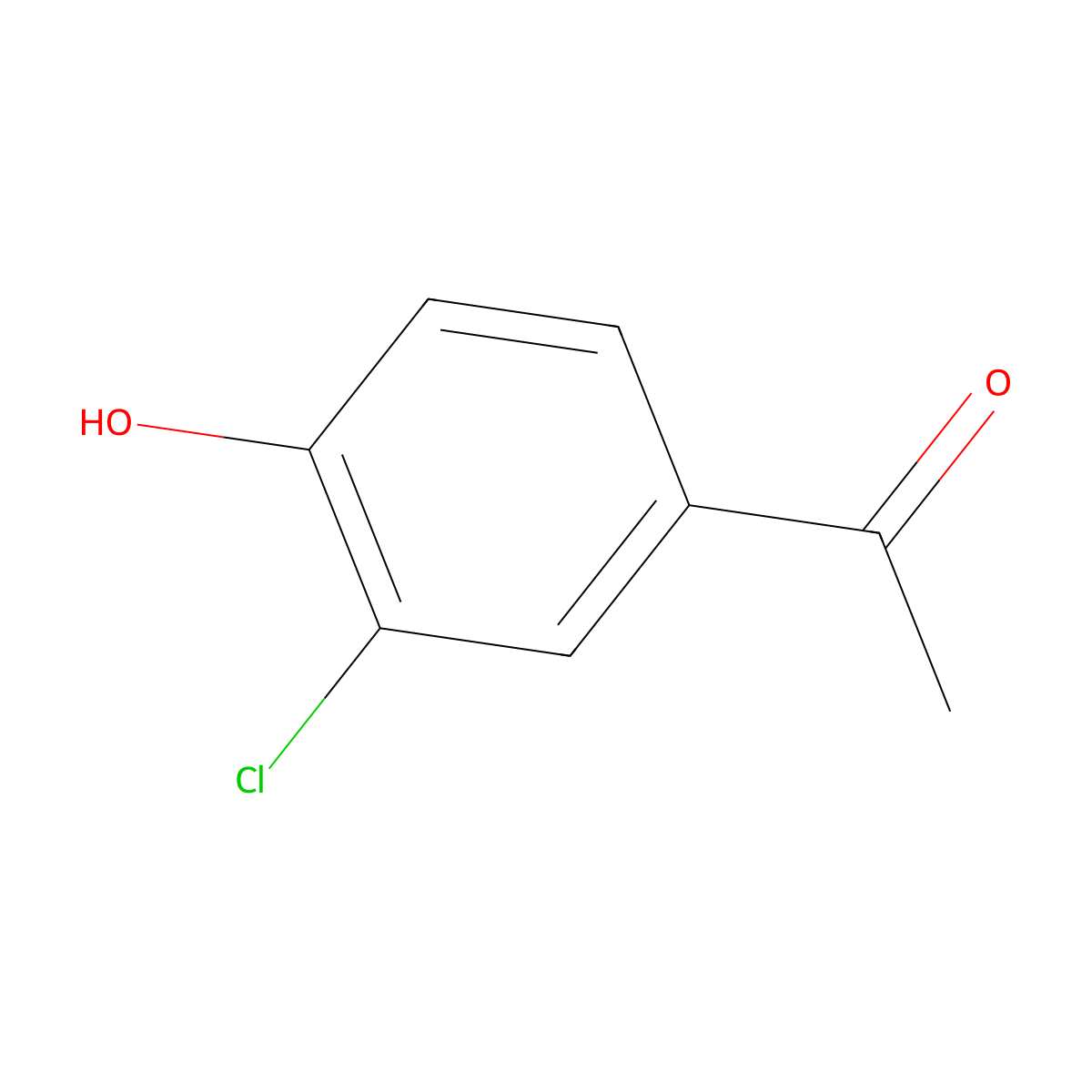 1-(3-Chloro-4-hydroxyphenyl)ethanone molecular structure, CAS 2892-29-7
