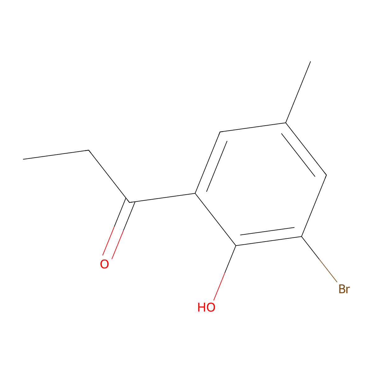 1-(3-Bromo-2-hydroxy-5-methyl-phenyl)propan-1-one molecular structure, CAS 2892-30-0