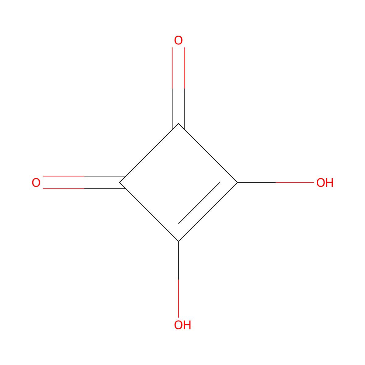 Squaric acid molecular structure, CAS 2892-51-5