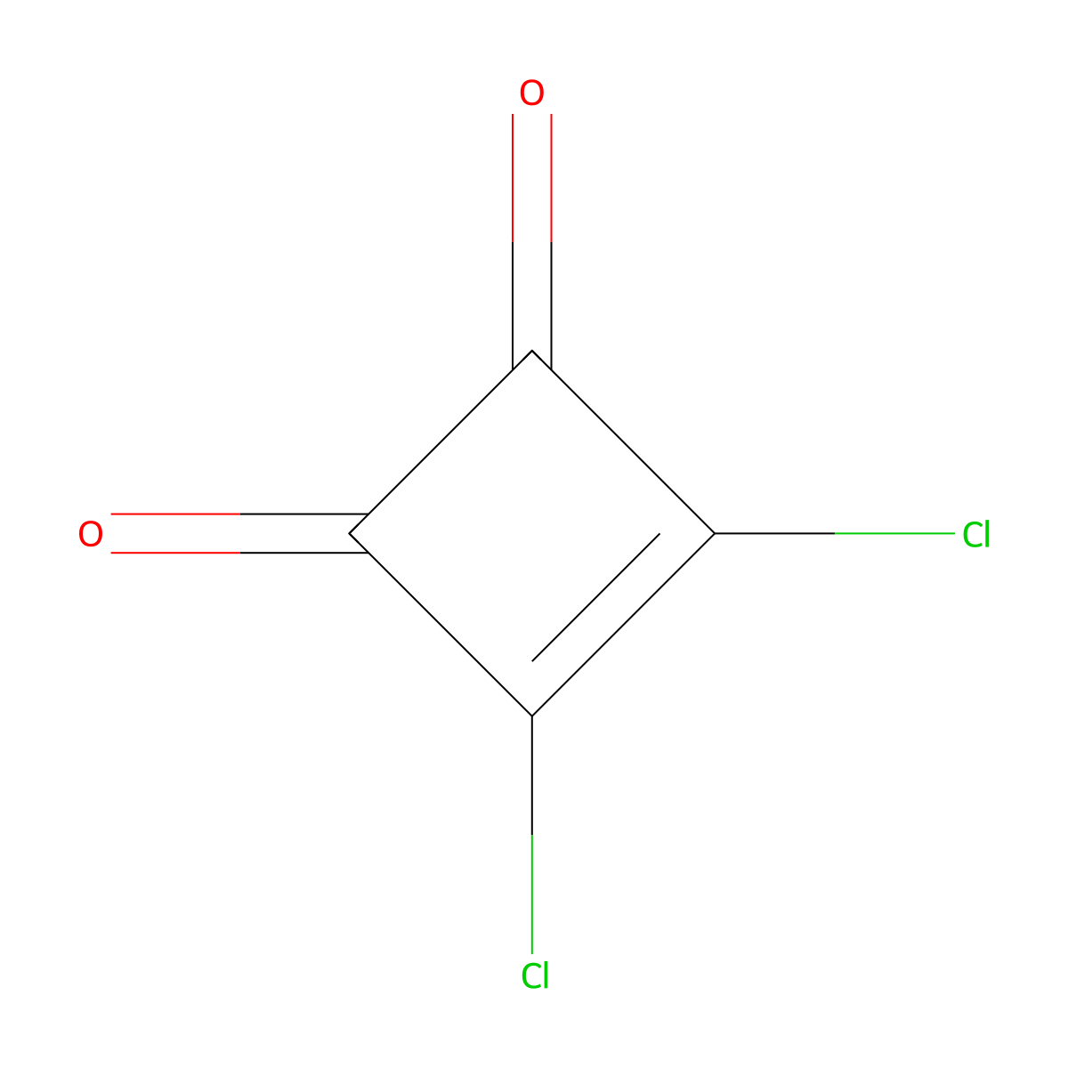 3-Cyclobutene-1,2-dione, 3,4-dichloro- molecular structure, CAS 2892-63-9