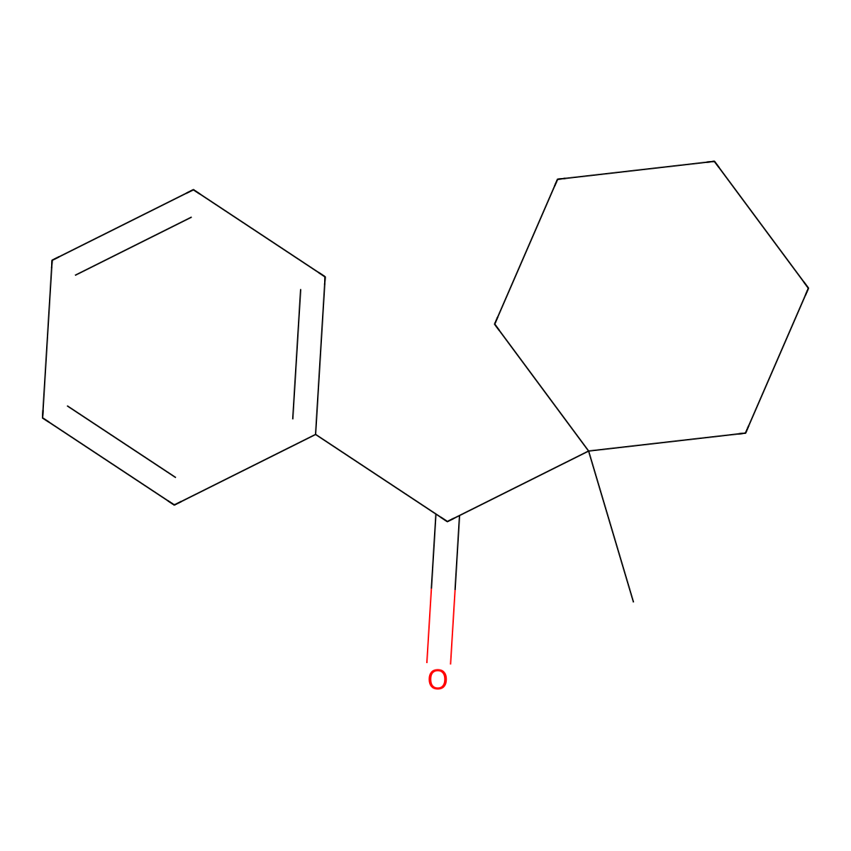 (1-Methylcyclohexyl)(phenyl)methanone molecular structure, CAS 2892-99-1