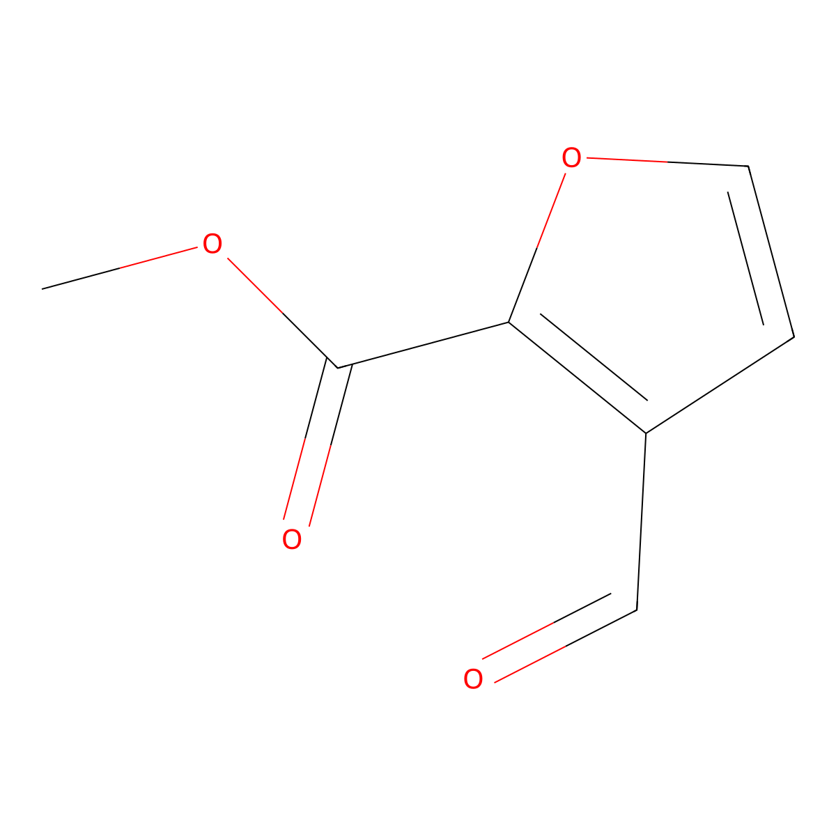 Methyl 3-formylfuran-2-carboxylate molecular structure, CAS 28921-39-3