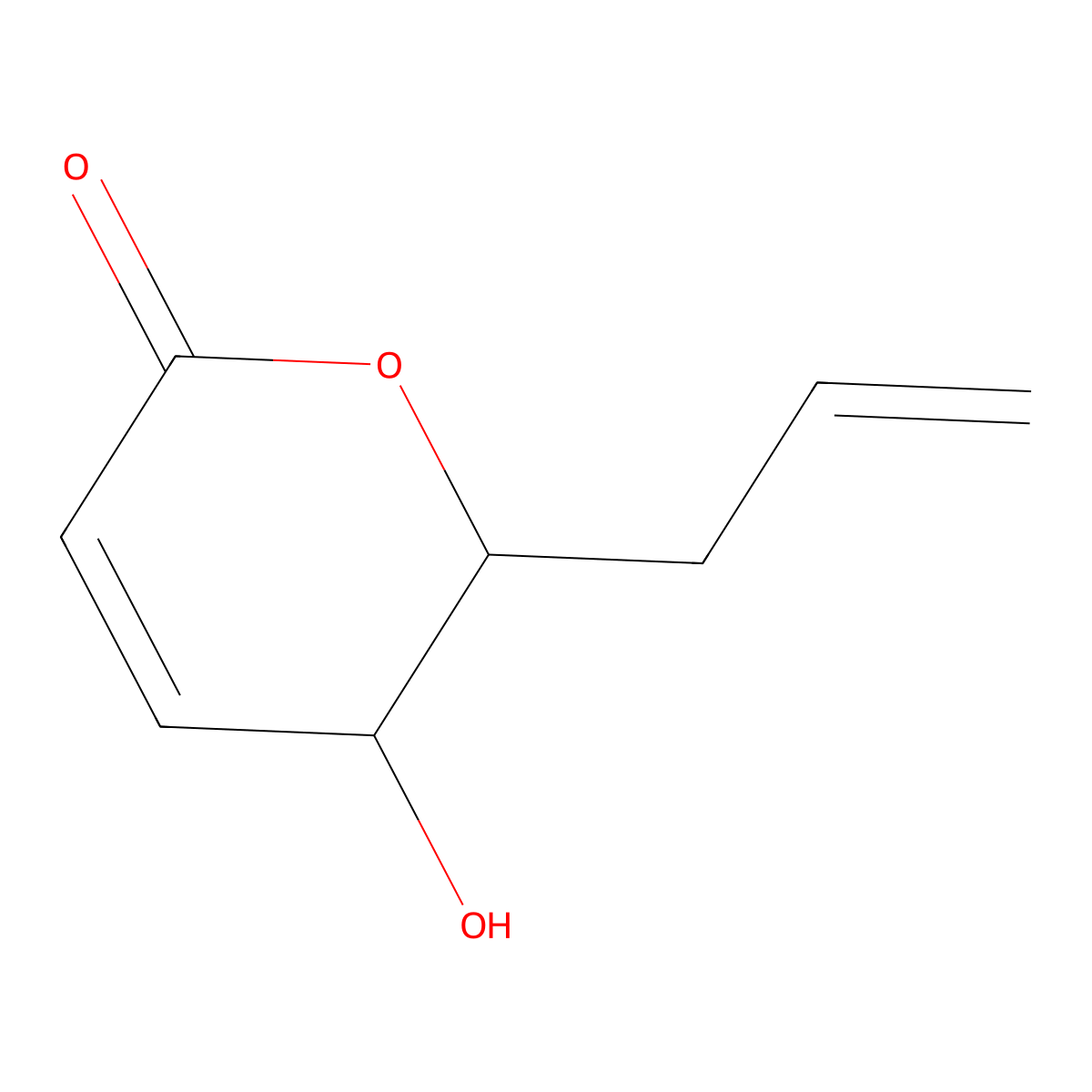 6-Allyl-5,6-dihydro-5-hydroxypyran-2-one molecular structure, CAS 28921-94-0