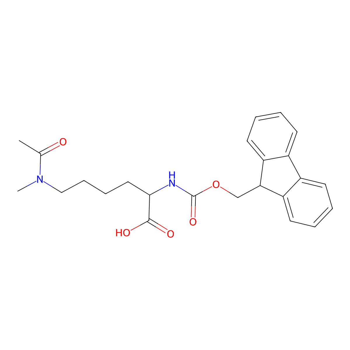 N2-(((9H-Fluoren-9-yl)methoxy)carbonyl)-N6-acetyl-N6-methyl-L-lysine molecular structure, CAS 2892132-99-7