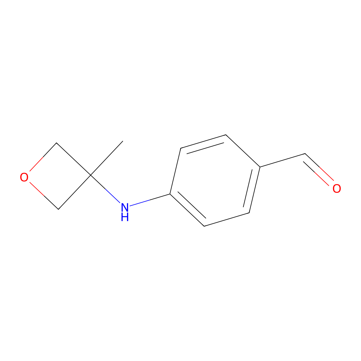 4-[(3-Methyl-3-oxetanyl)amino]benzaldehyde molecular structure, CAS 2892306-89-5