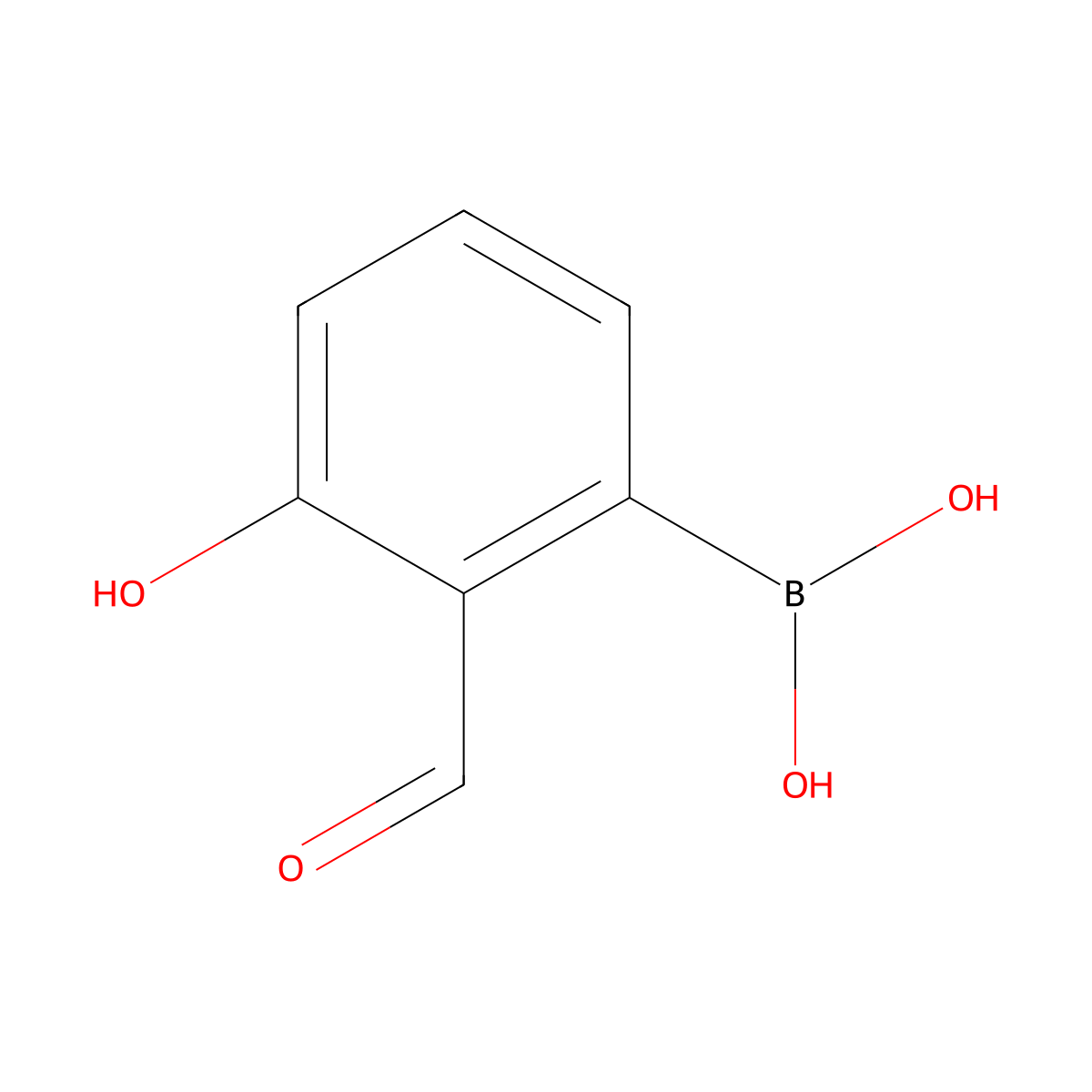 (2-Formyl-3-hydroxyphenyl)boronic acid molecular structure, CAS 2892327-87-4