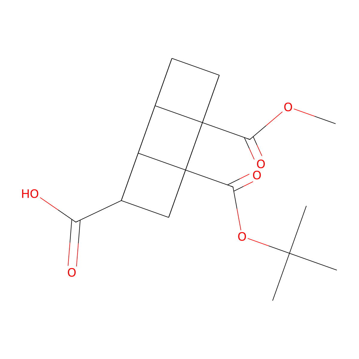 3-[(Tert-butoxy)carbonyl]-8-(methoxycarbonyl)cubane-1-carboxylic acid molecular structure, CAS 2892384-77-7