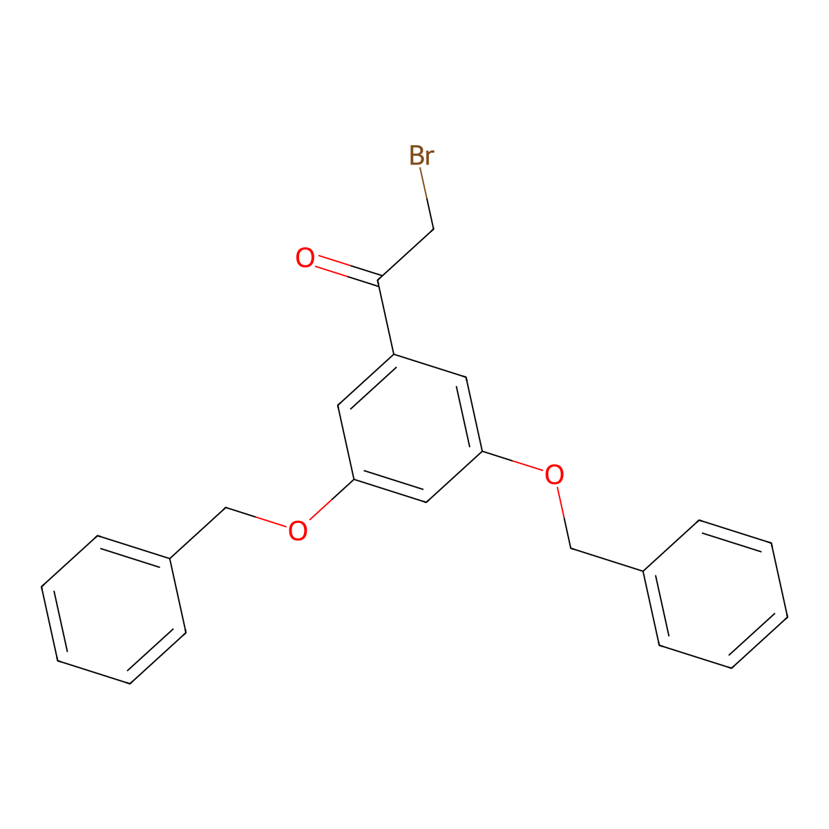1-(3,5-Bis(phenylmethoxy)phenyl)-2-bromoethan-1-one molecular structure, CAS 28924-18-7