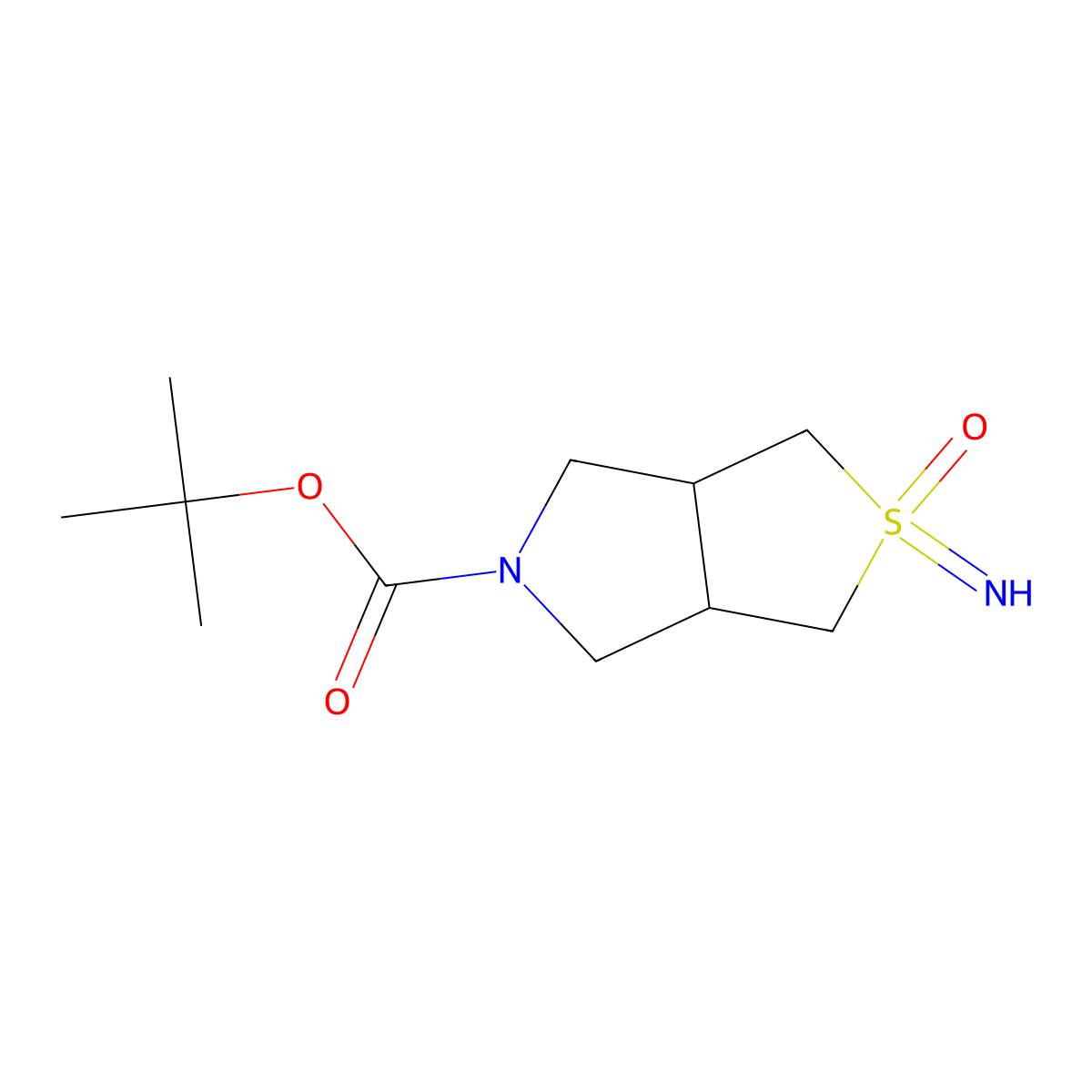 tert-butyl 2-imino-2-oxo-hexahydro-1H-2lambda6-thieno[3,4-c]pyrrole-5-carboxylate molecular structure, CAS 2892449-68-0