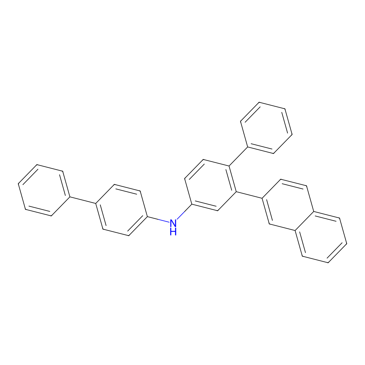 N-[1,1'-Biphenyl]-4-YL-2-(2-naphthalenyl)[1,1'-biphenyl]-4-amine molecular structure, CAS 2892581-30-3