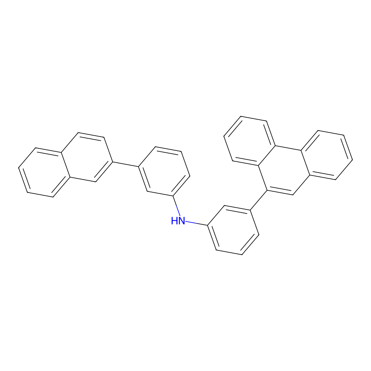 3-(2-Naphthalenyl)-N-[3-(9-phenanthrenyl)phenyl]benzenamine molecular structure, CAS 2892581-33-6