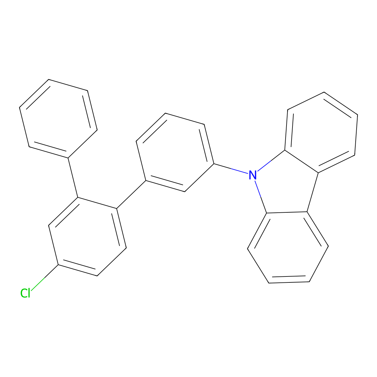 9-(4'-Chloro[1,1':2',1''-terphenyl]-3-YL)-9H-carbazole molecular structure, CAS 2892581-58-5