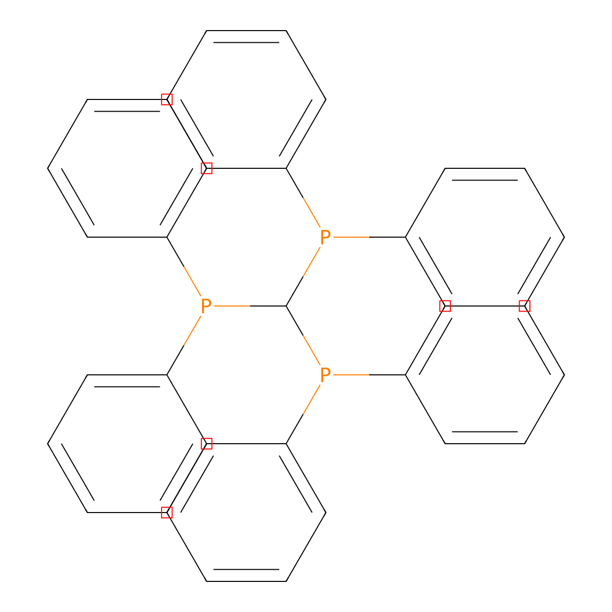 Tris(diphenylphosphino)methane molecular structure, CAS 28926-65-0