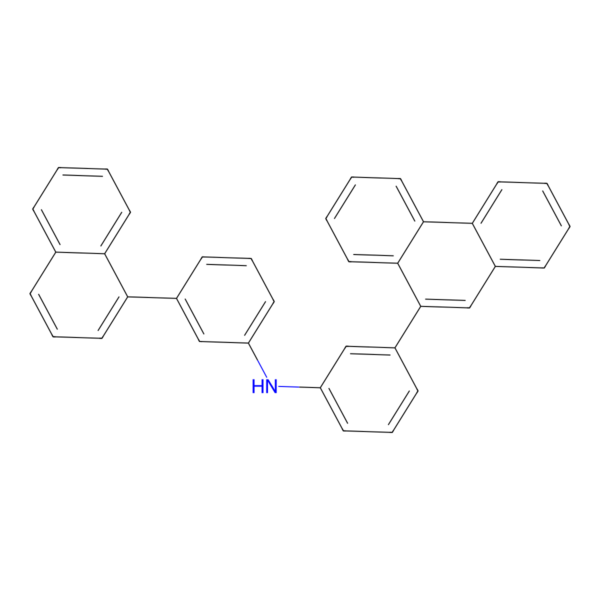 3-(1-Naphthalenyl)-N-[3-(9-phenanthrenyl)phenyl]benzenamine molecular structure, CAS 2892752-17-7