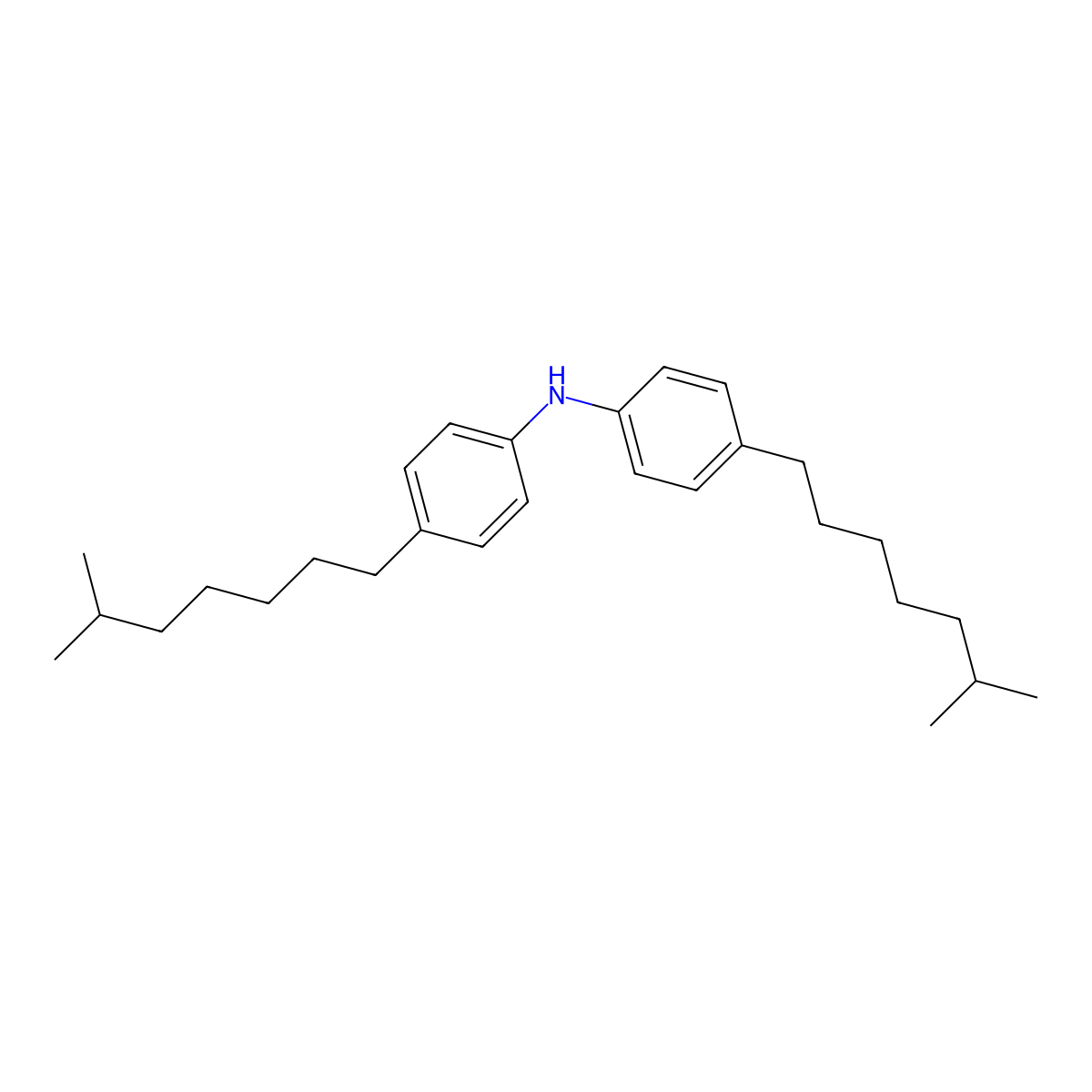 Benzenamine, 4-isooctyl-N-(4-isooctylphenyl)- molecular structure, CAS 28929-90-0
