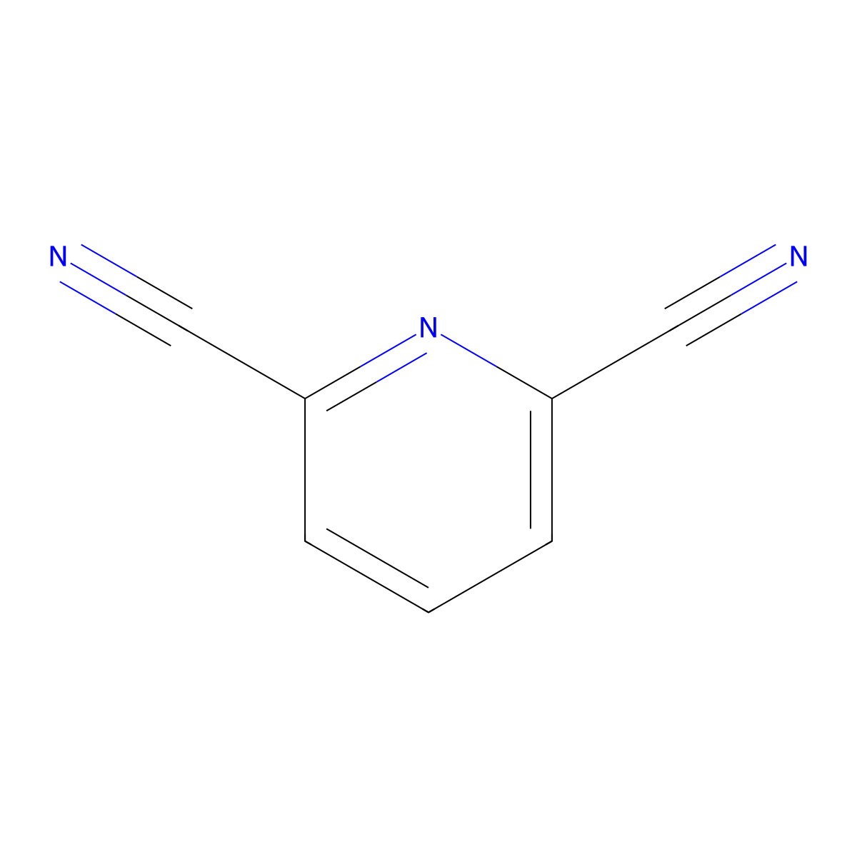 Pyridine-2,6-dicarbonitrile molecular structure, CAS 2893-33-6