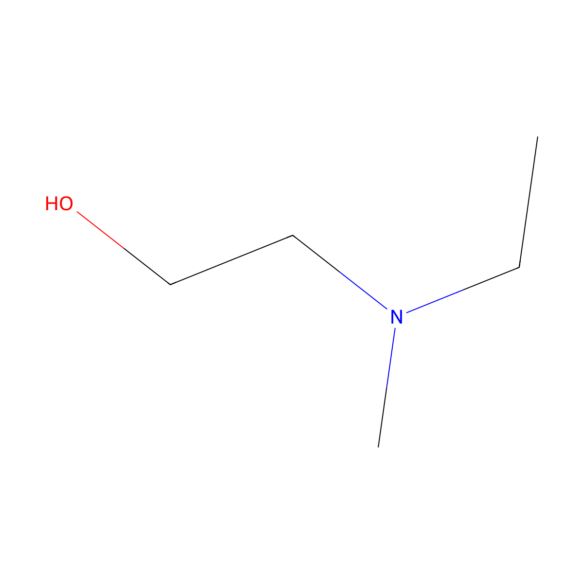 N-Ethyl-N-methylethanolamine molecular structure, CAS 2893-43-8