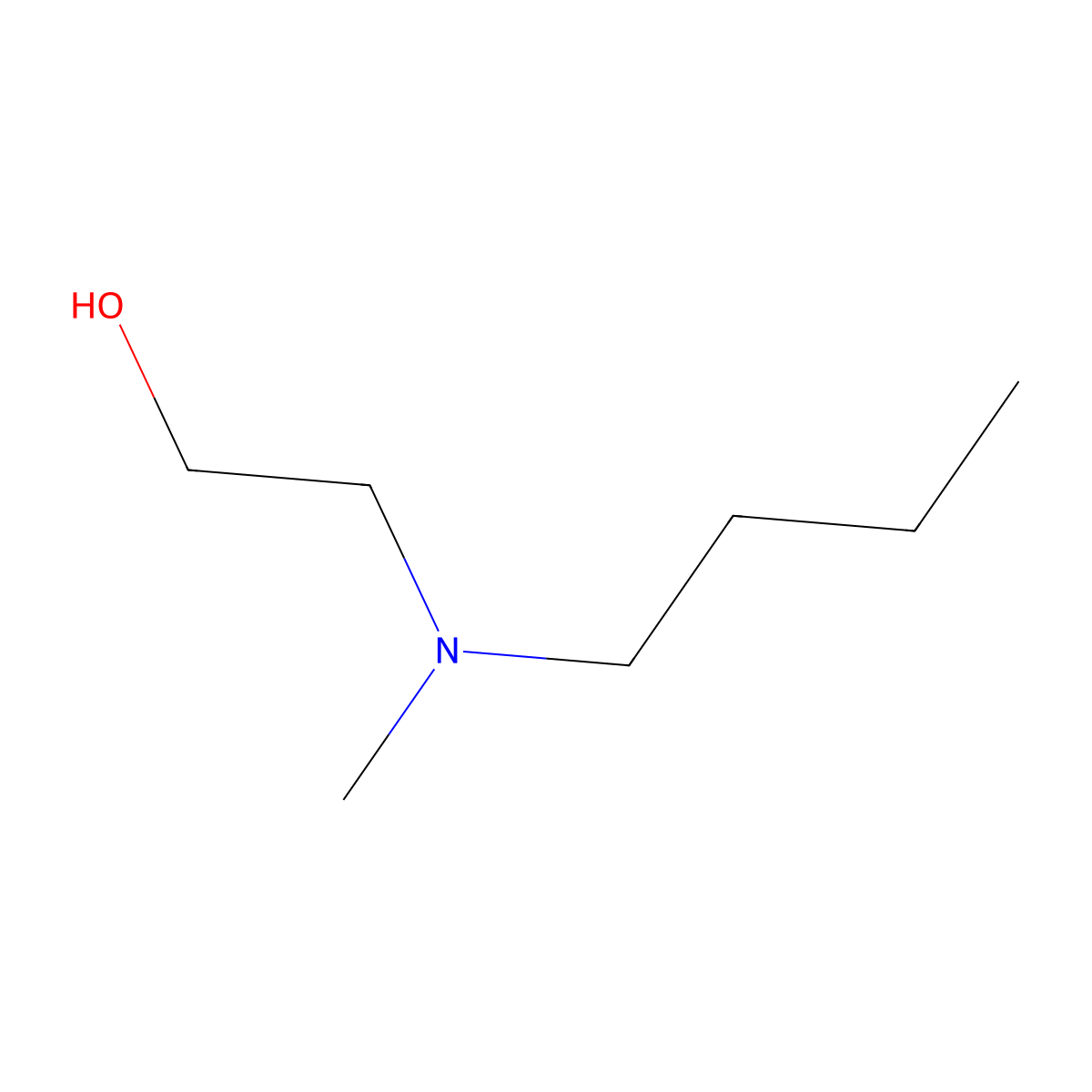 2-(N-Methyl-N-butylamino)ethanol molecular structure, CAS 2893-48-3