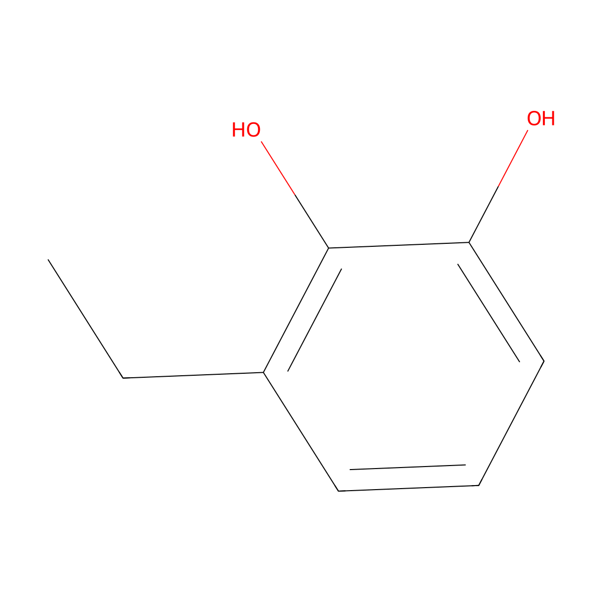 3-Ethyl-1,2-benzenediol molecular structure, CAS 28930-20-3