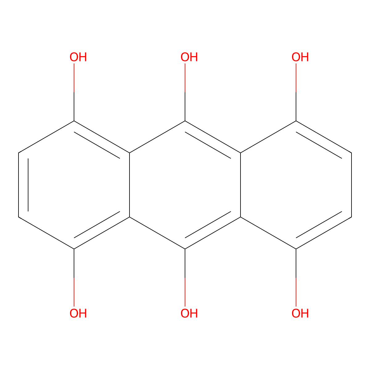 1,4,5,8,9,10-Anthracenehexol molecular structure, CAS 28932-22-1