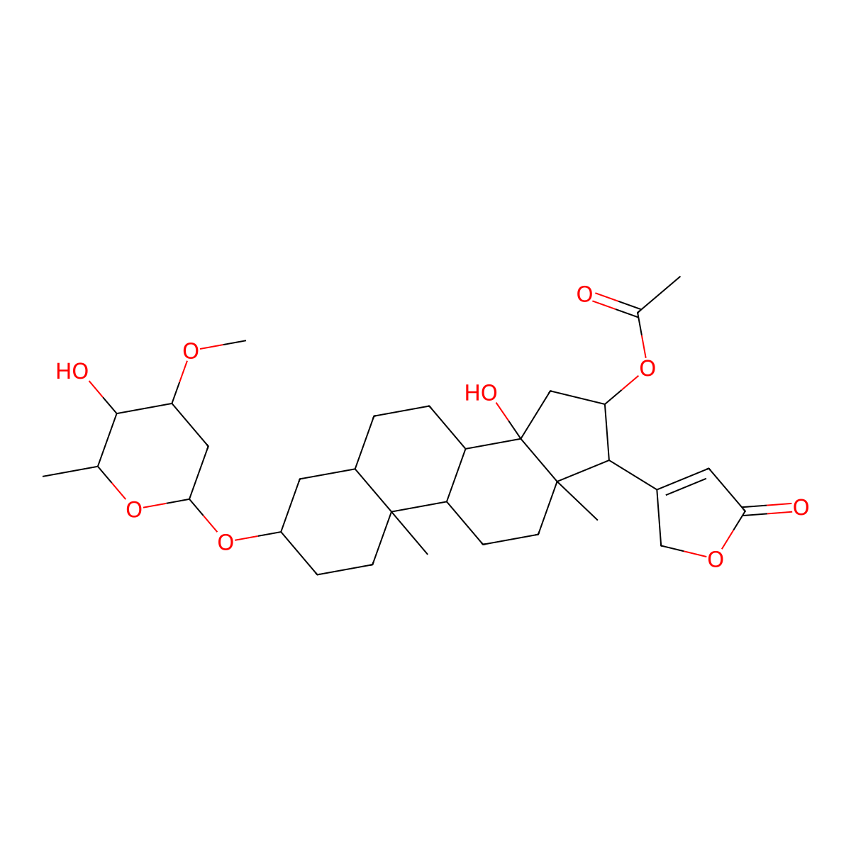 Oleandrin [M+H]+ molecular structure, CAS 28933-01-9