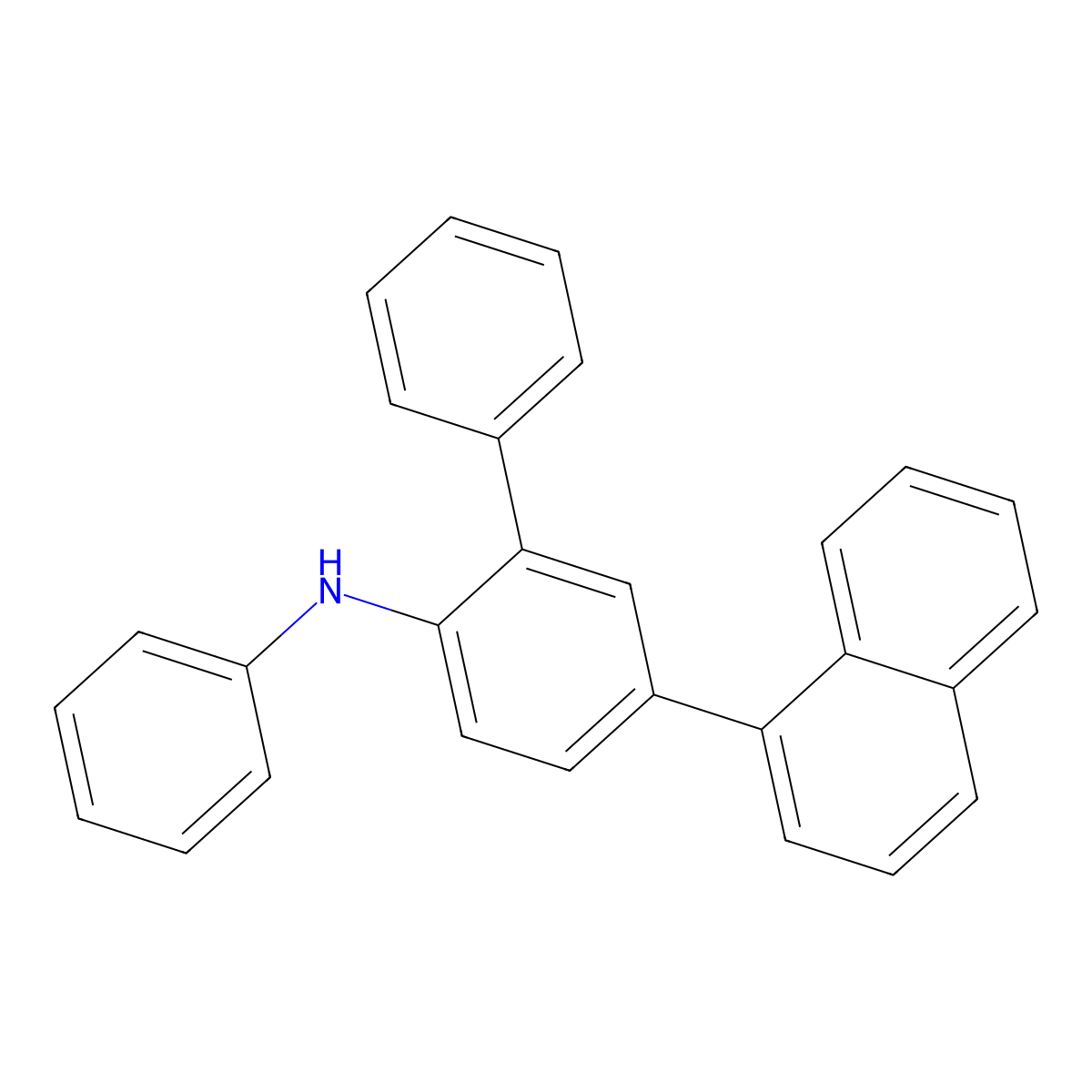 5-(Naphthalen-1-yl)-N-phenyl-[1,1'-biphenyl]-2-amine molecular structure, CAS 2893792-86-2