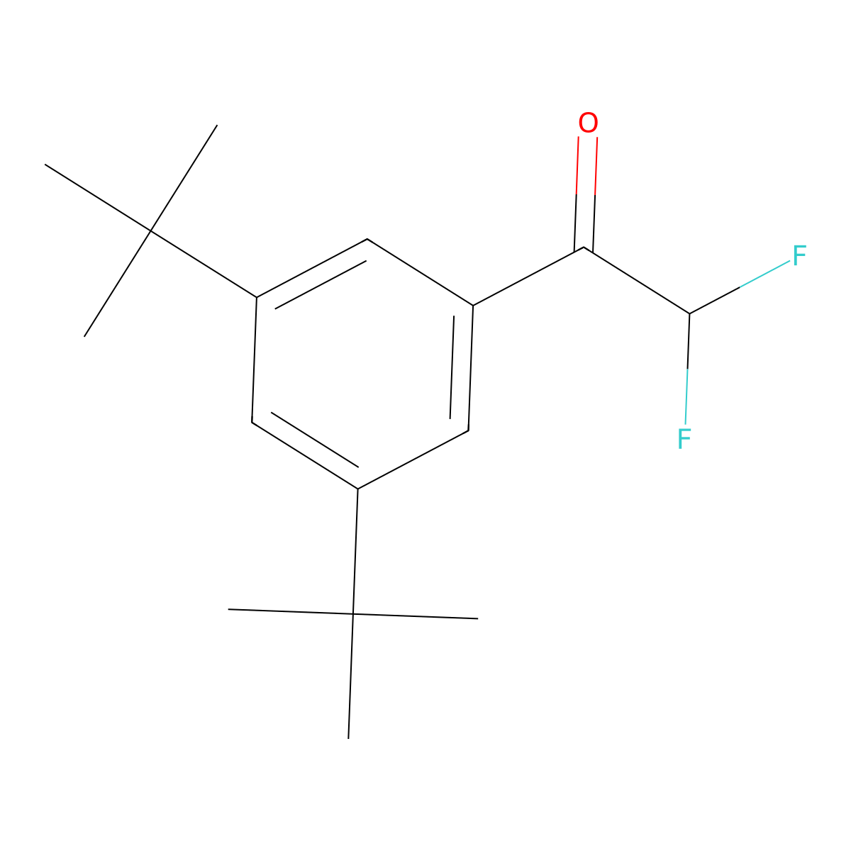 1-(3,5-Di-tert-butylphenyl)-2,2-difluoroethanone molecular structure, CAS 2893850-37-6