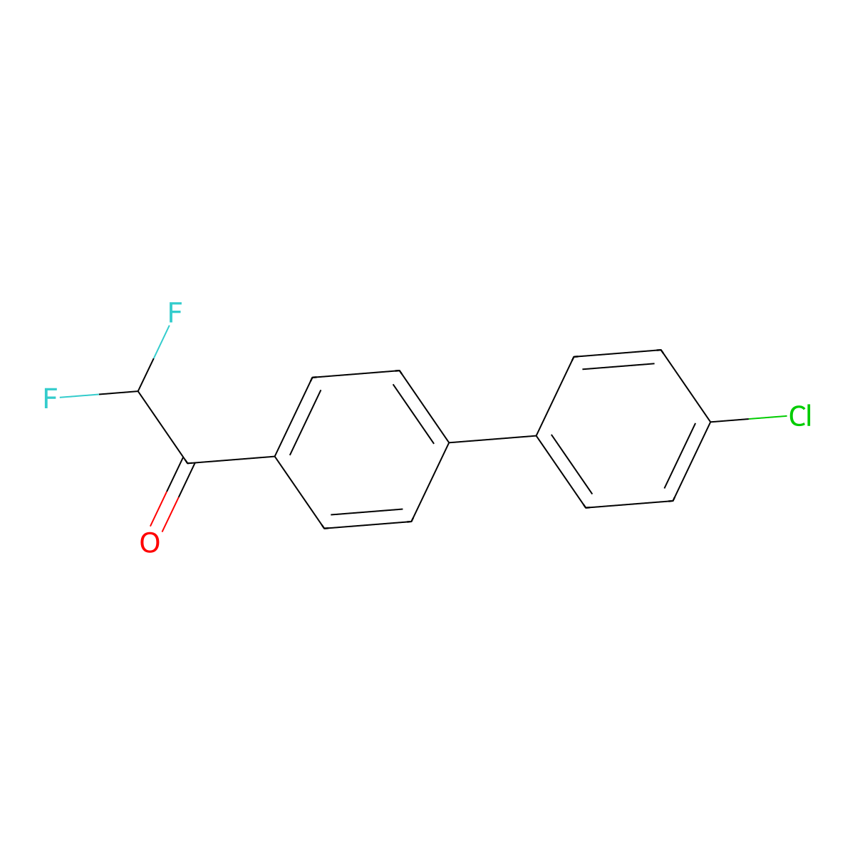 1-(4'-Chloro-[1,1'-biphenyl]-4-yl)-2,2-difluoroethanone molecular structure, CAS 2893850-39-8