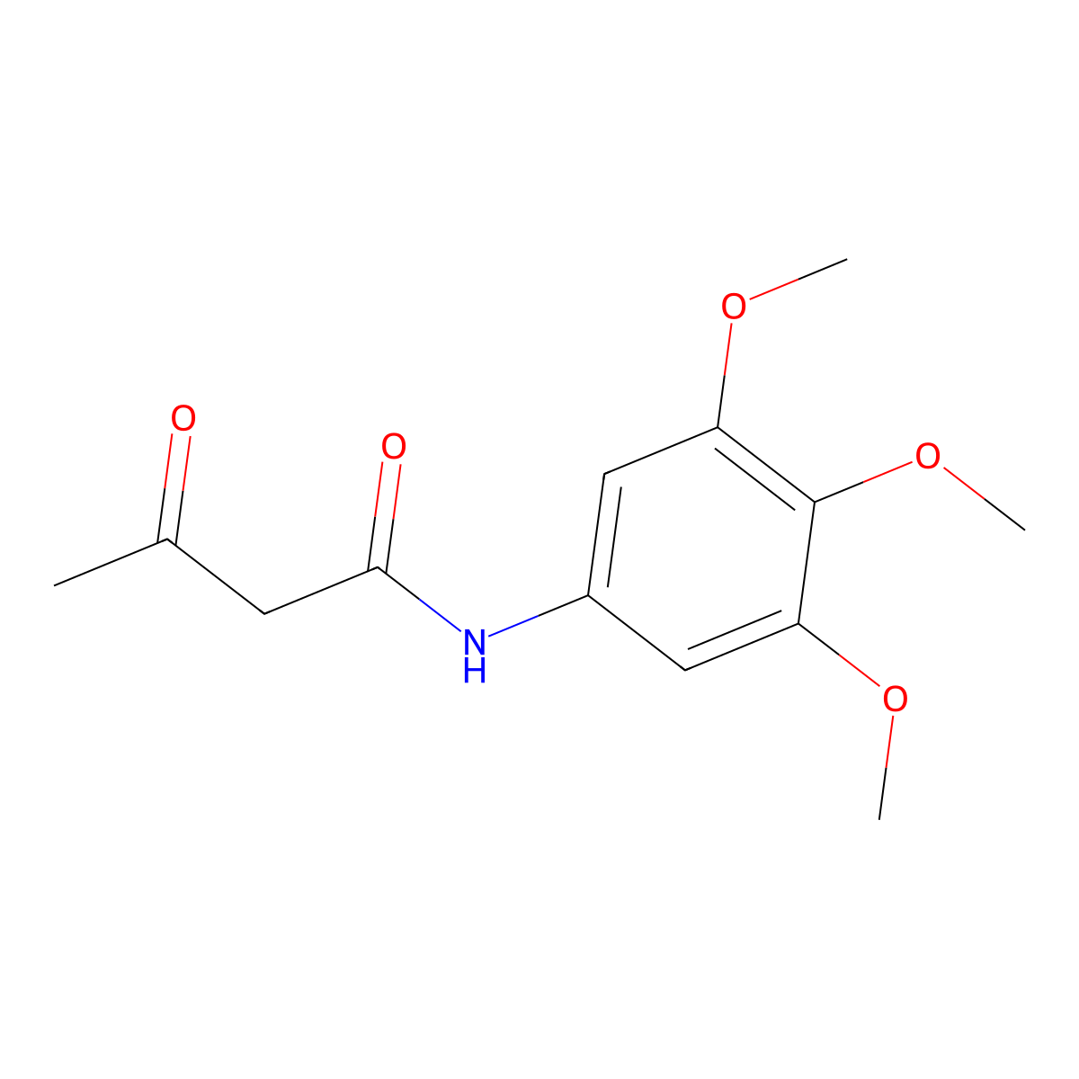 3,4,5-Trimethoxy-acetoacetanilide molecular structure, CAS 2894-18-0