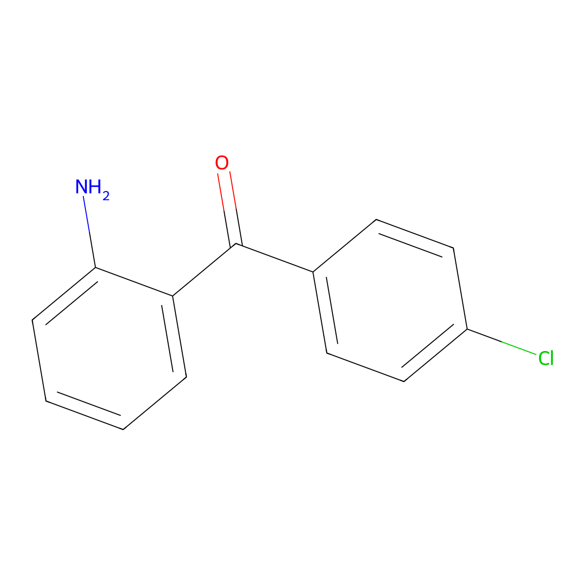 2-Amino-4'-chlorobenzophenone molecular structure, CAS 2894-51-1
